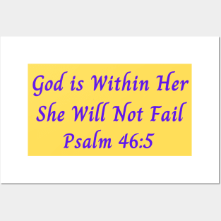 God is Within Her She Will Not Fail Posters and Art